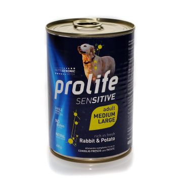 DOG ADULT SENSITIVE MEDIUM/LARGE IEPURE&CARTOF -  400GR