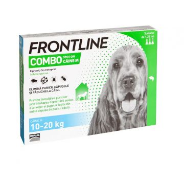 Frontline Combo M Dog Caine (10-20 KG) - 3 PIPETE