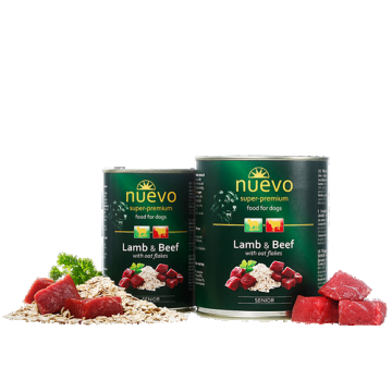 Nuevo Dog Senior Miel Vita si Fulgi de Ovaz - Conserva 800g