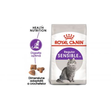 Royal Canin Sensible Adult hrana uscata pisica, digestie optima - 10 kg