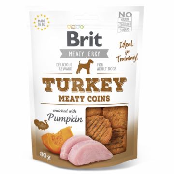 Brit Dog Jerky Turkey Meaty Coins 80 g