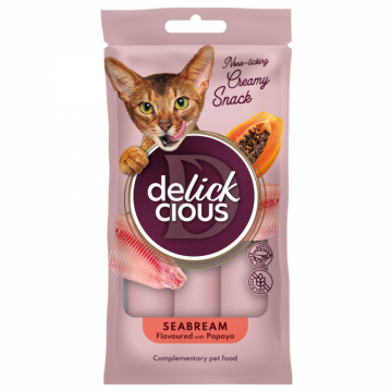 DELICKCIOUS, Recompense cremoase cu dorada si aroma de papaya, 60g