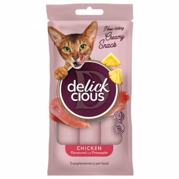 DELICKCIOUS, Recompense cremoase cu pui si ananas, 60g