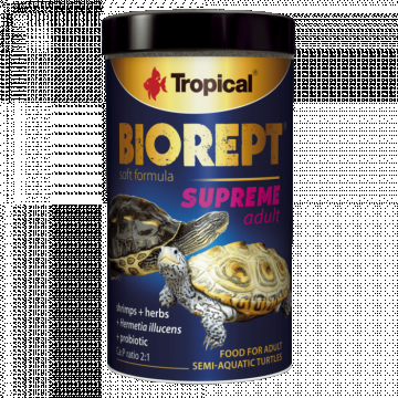 Dieta speciala cu adaos de probiotice pentru testoasele adulte acvatice si semiterestre, Tropical, BIOREPT SUPREME ADULT,TERRARIUM, 28G