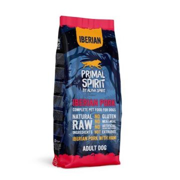 Hrană uscată Premium pentru câine Primal Spirit, cu porc iberic, 12 kg