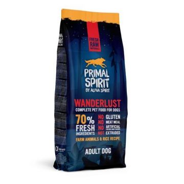 Hrană uscată Premium pentru câine Primal Spirit, Wanderlust, cu pui și pește, 12 kg