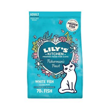 Lilys Kitchen Cat Fishermans Feast White Fish With Salmon Dry Food 2 kg, EXPIRA 01.12.2024