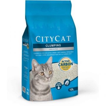 Nisip pentru litiera, City Cat Clumping Act Carbon, 10L