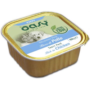 OASY TASTY PATE Hrană pentru căţeluşi, Pate cu Pui 150g