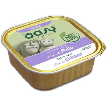 OASY TASTY PATE Hrană pentru pisicuţe, Pate cu Pui 100g