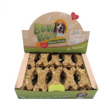 Recompense delicioase pentru caini Bow Wow, Os natural cu L-carnitina, 27 bucati