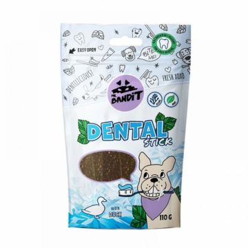 Recompense pentru caini Mr. Bandit DENTAL STARS, rata, 110g