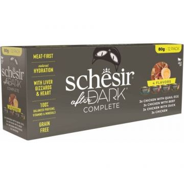 Schesir After Dark Cat Multipack Wholefood, 12x80 g