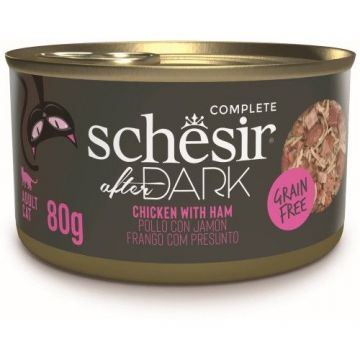 Schesir After Dark Cat Wholefood Pui si Sunca, 80 g