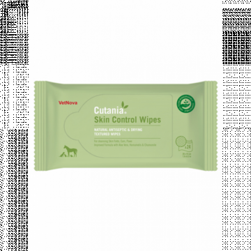 Servetele igienice degresante, cu proprietati de uscare si albire, CUTANIA Skin Control Wipes, VetNova, 24 servetele