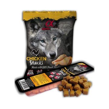 Snack pentru câine Alpha Spirit, cu pui, 50 g