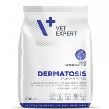 4T Dermatosis Dog Somon si Cartofi 300 g, VetExpert