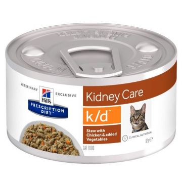 Hills PD Feline K D Pui si Legume 82 g