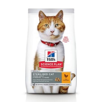 Hills SP Feline Young Adult Sterilised cu Pui 1.5 kg, Hill s Science Plan