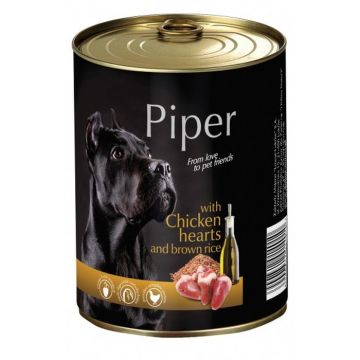 Piper Dog Adult Inimi de pui si Orez brun 400 g, DOLINA NOTECI