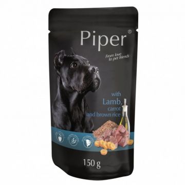 Piper Dog Adult Miel Morcovi si Orez brun Plic 150 g, DOLINA NOTECI