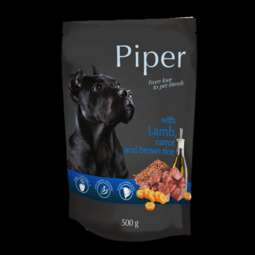 Piper Dog Adult Miel, Morcovi si Orez brun Plic 500 g, DOLINA NOTECI