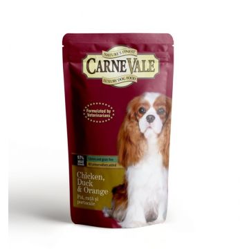 Carnevale Dog Plic Pui Rata Portocale 125 g