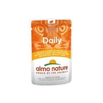 Hrana umeda pisici Almo Nature Daily Plic Pui si Somon, 70 g