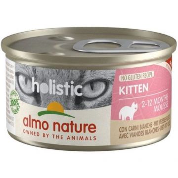 Hrana umeda pisici Almo Nature Holistic Kitten Carne Alba, 85 g