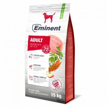 Hrana uscata pentru caini Eminent, Adult, 15kg + 2kg