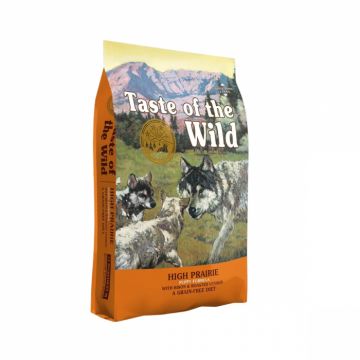 Hrana uscata pentru caini Taste Of The Wild High Prairie Puppy, Bizon, fara cereale,12.2kg