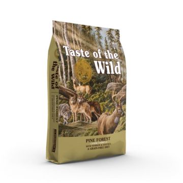 Hrana uscata pentru caini Taste Of The Wild Pine Forest, Vanat si miel, fara cereale, 12.2kg