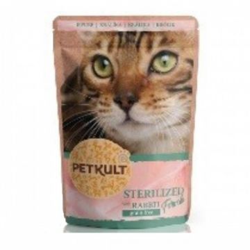 Petkult Cat Plic Sterilised iepure 100g