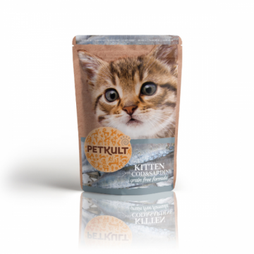 Petkult Kitten cu cod si sardine 100 g