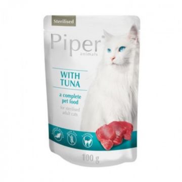 Piper Sterilised Cat cu Ton 100 g