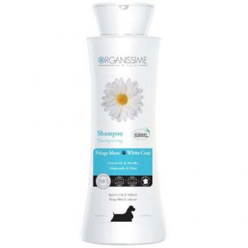 Sampon pentru caini cu blana alba Biogance Dog Shampoo White Chamomile, 250 ml