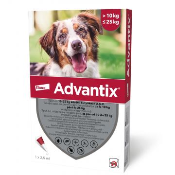 Advantix 250 Caini (10 - 25 kg), 1 pipeta