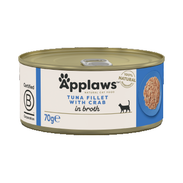 Applaws Chicken Tuna Fillet with Crab, conserva, 70 g