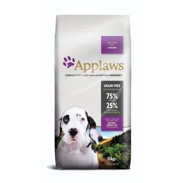 Applaws Dog Junior Talie Mare Cu Pui, 15 kg