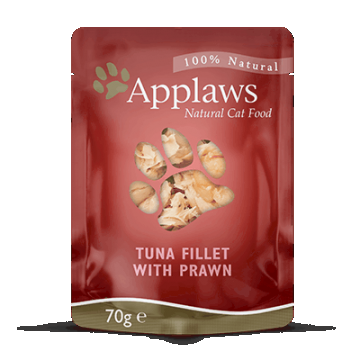 Applaws Tuna Fillet with Prawn, plic, 70 g