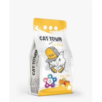 Asternut Igienic Cat Town Mango si Pepene Galben pentru Pisici, 5 L