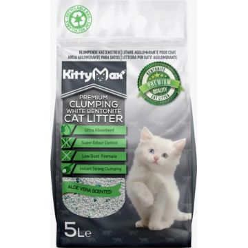 Asternut Igienic Premium KittyMax Aloe Vera pentru Pisici, 5 L