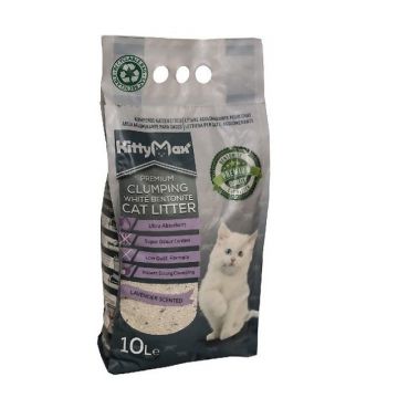 Asternut Igienic Premium KittyMax Lavander pentru Pisici, 10 L