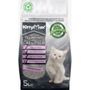 Asternut Igienic Premium KittyMax Lavander pentru Pisici, 5 L