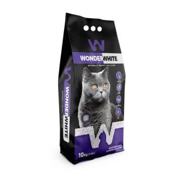 Asternut Pisica WONDERWHITE 5 kg cu aroma de Lavanda