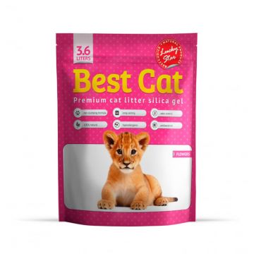 Best Cat Silicat - Asternut igienic pisici, floral 3.6l