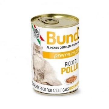 BUNDY, conserva pentru pisici, pui, 400g