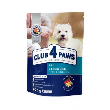 Club 4 Paws Hrana uscata caini adulti de talie mica, miel si orez 0,9 kg