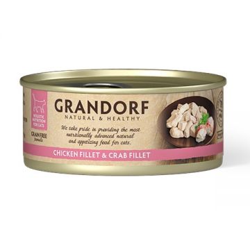 Grandorf Cat, Chicken Breast & Crab Fillet, 70 g