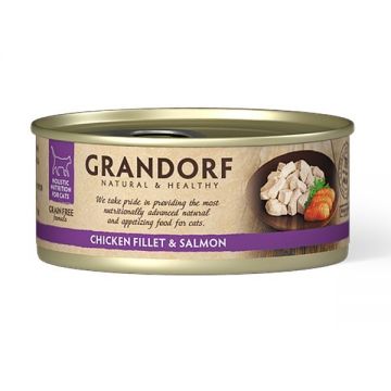 Grandorf Cat, Chicken Breast & Salmon, 70 g